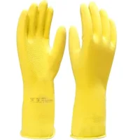 Luva Latex Amarela Verniz