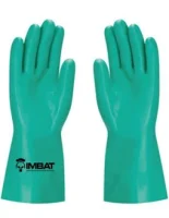Luva Nitrilica Verde Forrada