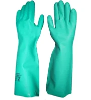 Luva Nitrilica Verde Longa