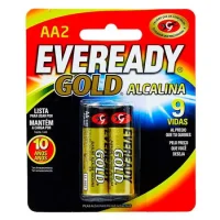 Pilha Alcalina Aa2 com 2 Pcs Eveready Gold Pilha Alcalina Aa2 com 2 Pcs Eveready Gold