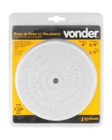 Roda de Pano para Polimento 6" X 5/8", Furo 1/2", Vonder