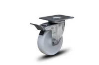 Rodízio Giratório com Freio Inox Colson Rodízio Giratório com Freio Inox Colson