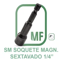 Soquete Magnético Sextavado com Encaixe de 1/4 Milímetro