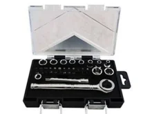 Jogo de Soquete Sextavado Encaixe de 1/4 com 25 Peças Sata