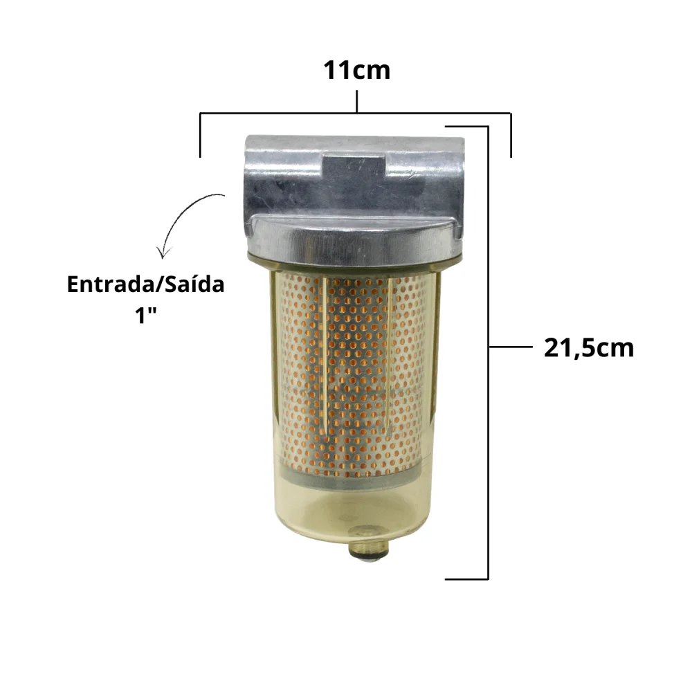 Filtro de Combustível Para Aviação 1" Avgas