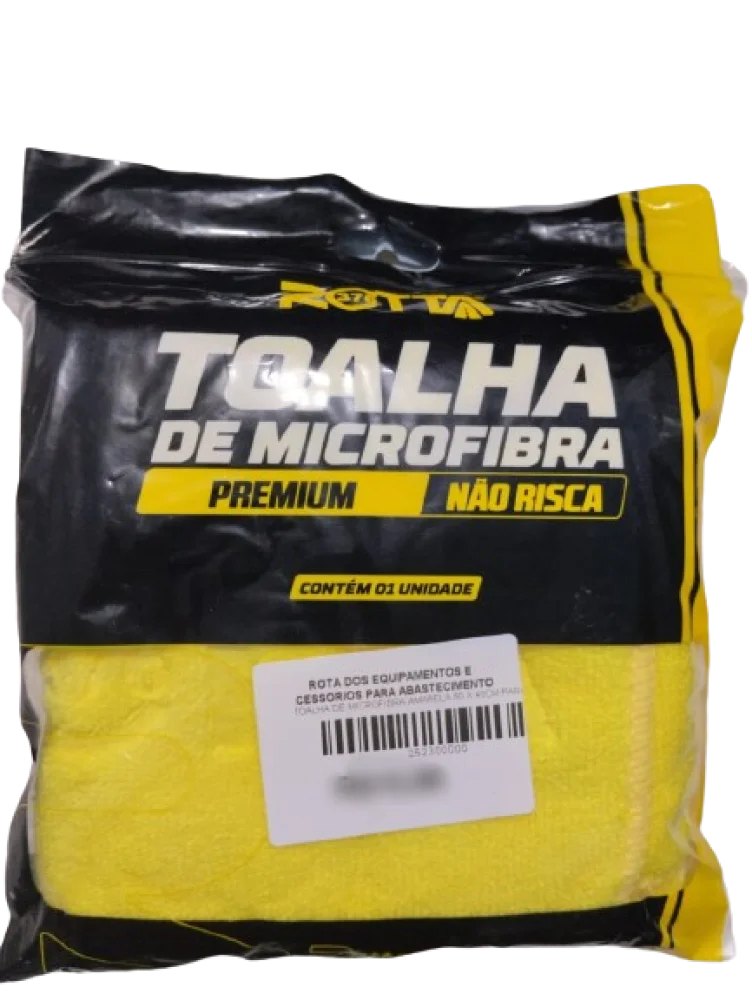 Toalha De Microfibra Amarela Para Polimento Premium