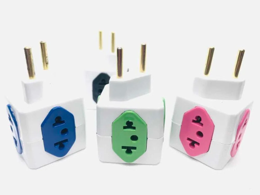 Adaptador Benjamin 4 Tomadas Diversas Cores