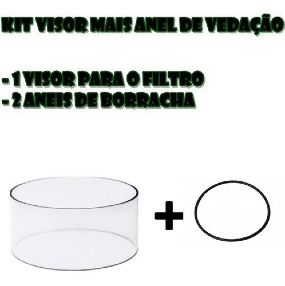  Visor Filtro Foguetinho + Anel Vedação