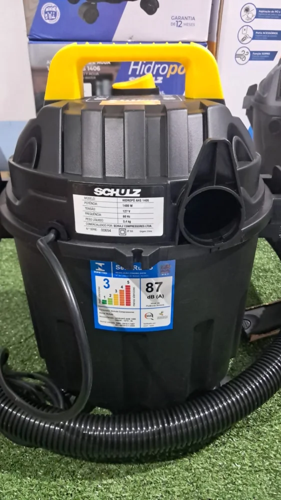 Aspirador De Sólidos E Líquidos 1400w - 6l - 127v - Schulz Preto