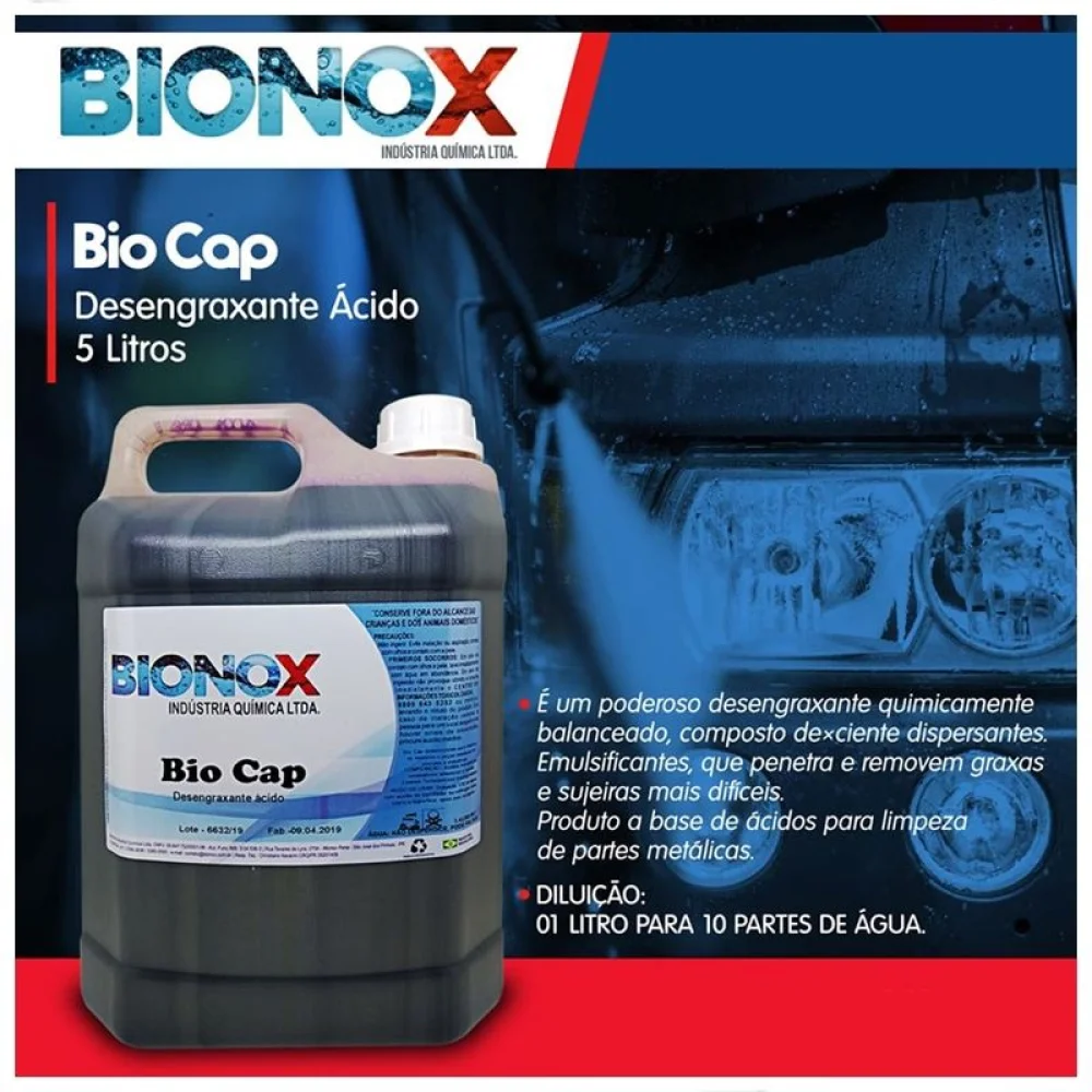 Biocap Detergente Intercap Automotivo 5L Bionox