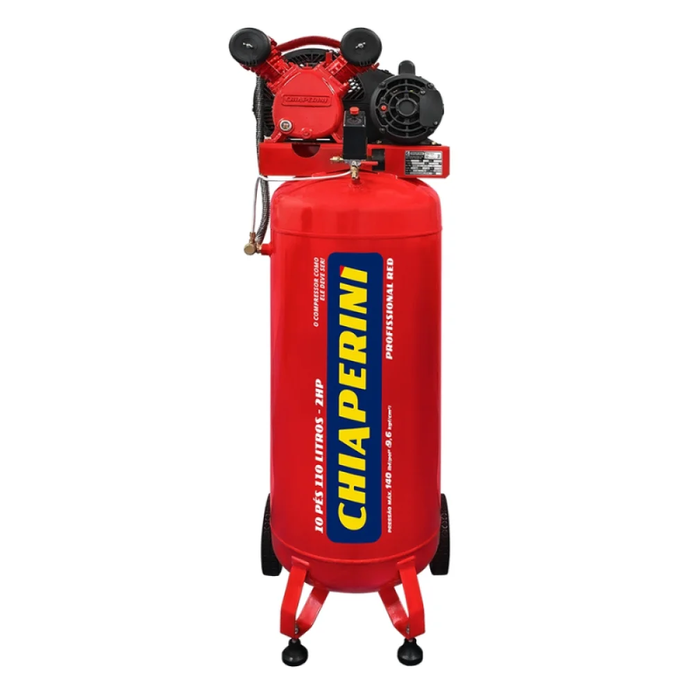 Compressor De Ar 10 Pcm 110 Litros - Chiaperini 10/110 RED Vertical