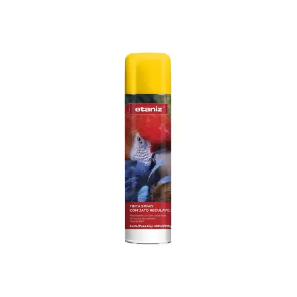 Tinta Spray Uso Geral Amarelo 400ml - Etaniz