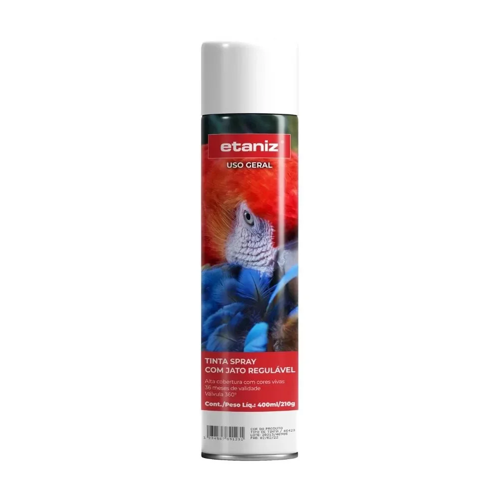 Tinta Spray Uso Geral Branco 400ml - Etaniz