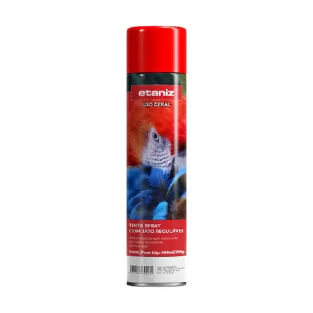 Tinta Spray Uso Geral Vermelho 400ml - Etaniz