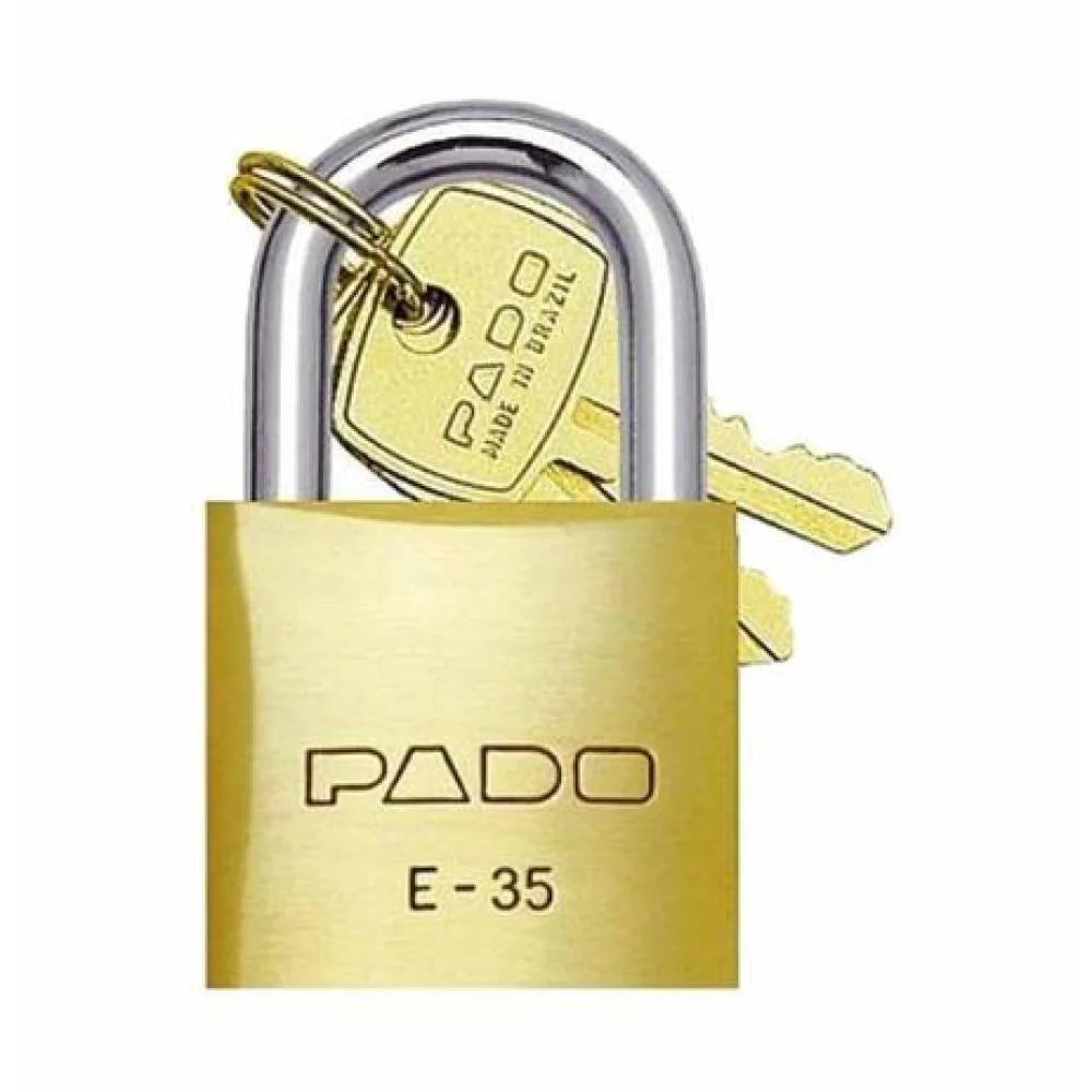 Cadeado Tradicional em Latão - Lt 35
