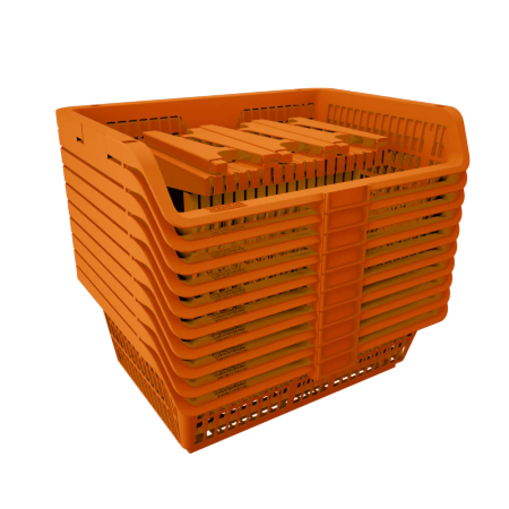 Cesto Expositor Prático Laranja 10 Unidades - Presto 42515