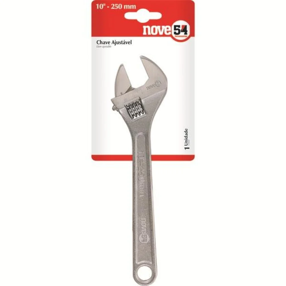 Chave Inglesa Ajustável 10 Aço Carbono Peça Nove54