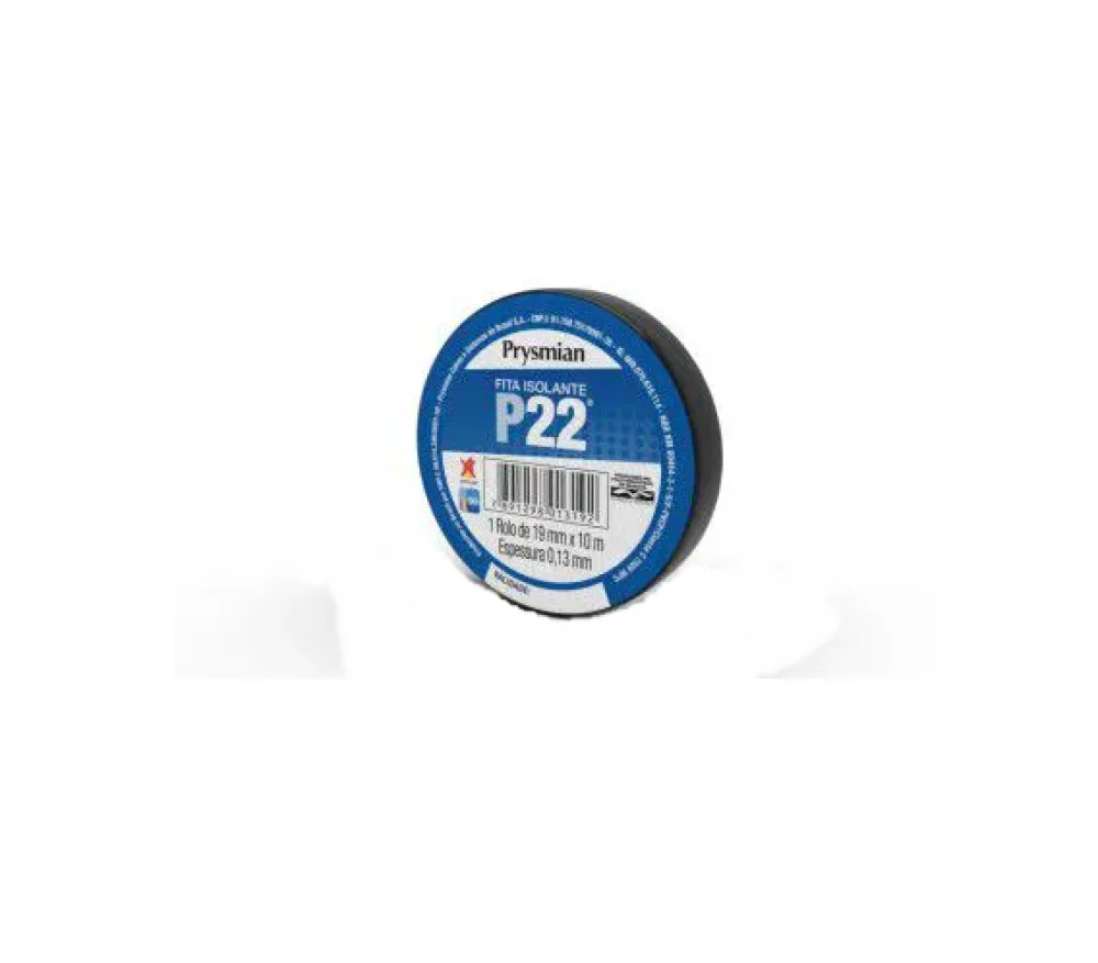 Fita Isolante Preta 19Mm X 10Mt Modelo P22