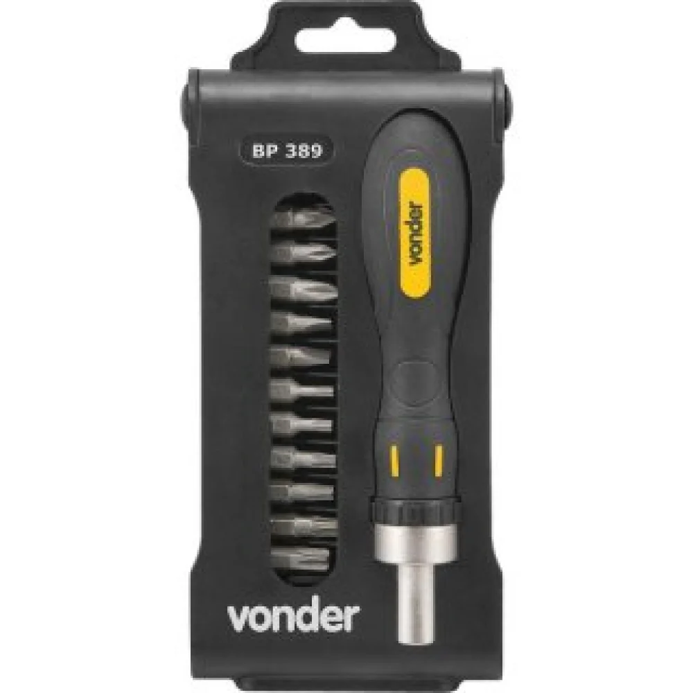 Jogo de Bits/Ponteiras com 13 Peças, Encaixe 1/4" Vonder