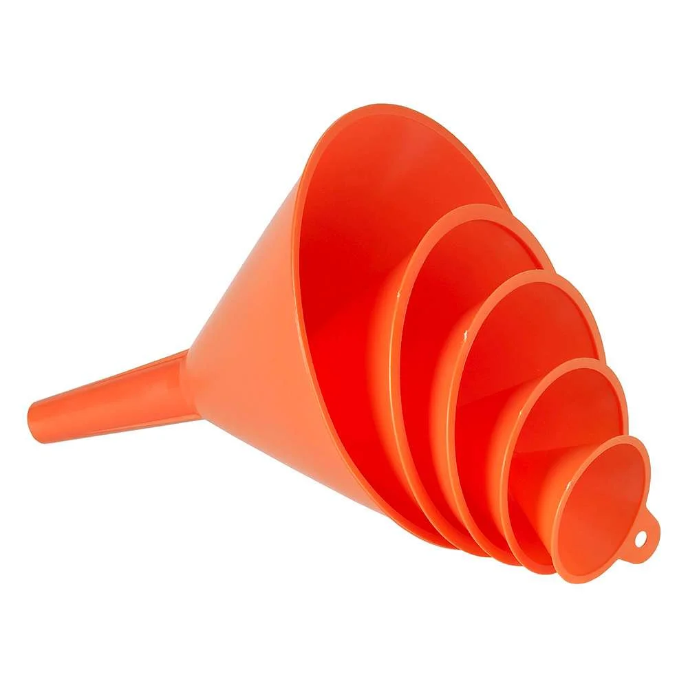 Kit Funil de Polietileno com 5 Peças