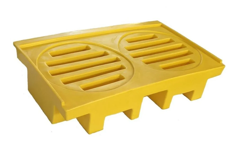 Pallet de Contenção de Vazamentos de 120L 2 Tambores de até 600Kg