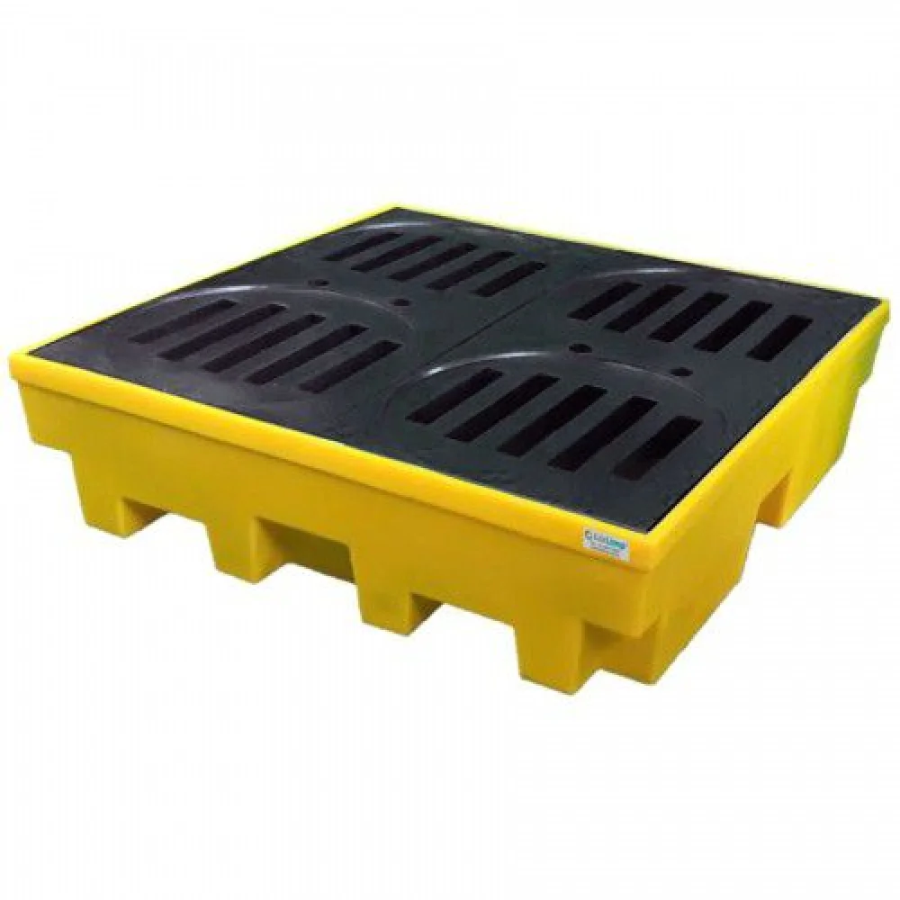 Pallet de Contenção de Vazamentos de 220L 4 Tambores de até 1200Kg