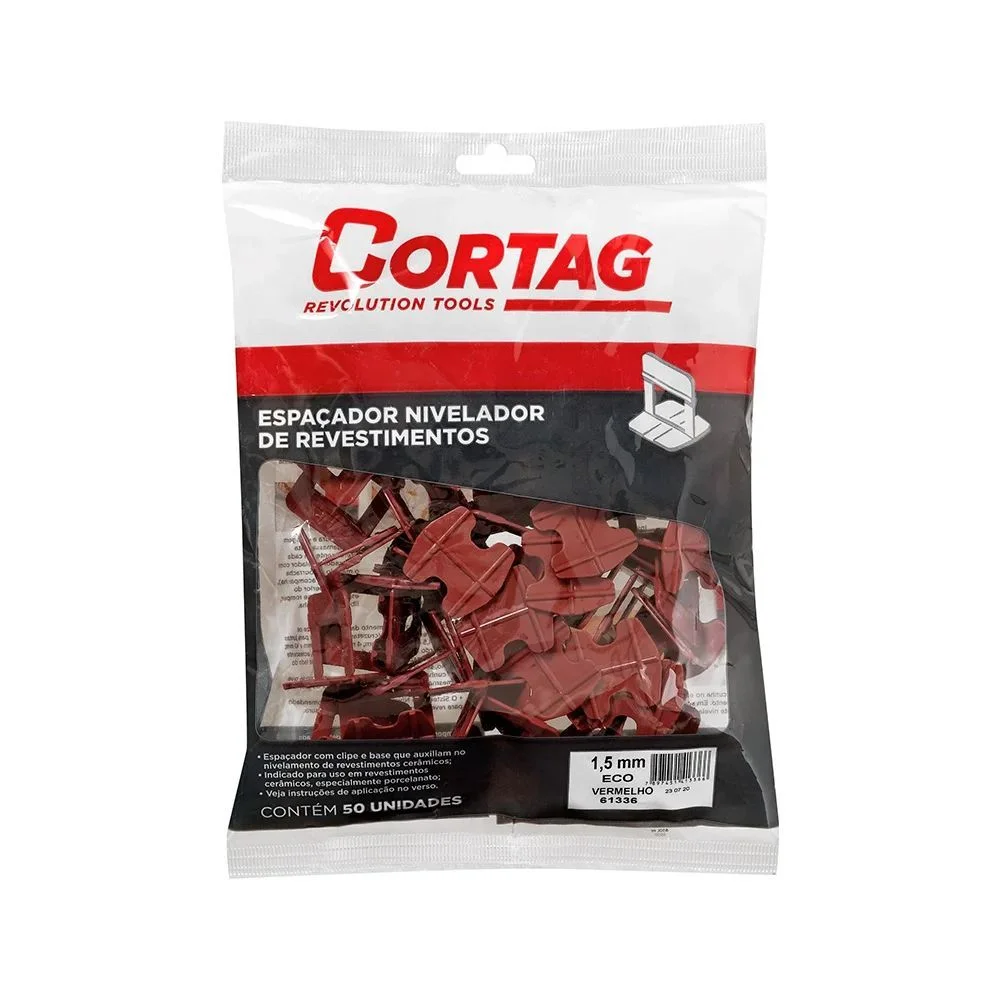 Espaçador Nivelador Eco 1,0 MM Vermelho Pacote 50 Un Cortag