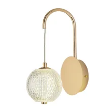 Arandela Esfera Cristal Quarto Sala Dourada 3 em 1 Nitrolux