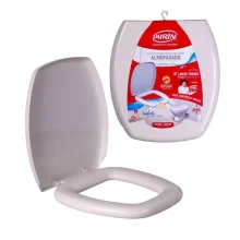 Assento Sanitário Almofadado Perfumado Cinza Claro Durin