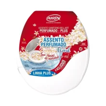 Assento Sanitário Plus Floral Bellart Branco Perfumado Durin