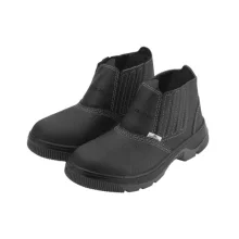 Botina Couro N38 Bi Elastico C/Biq Plast Worker