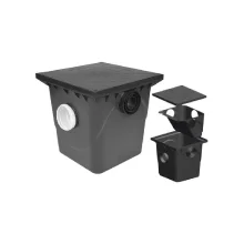 Caixa Gordura Quadrado Grande 20lt Preto Metasul