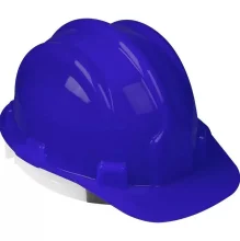 Capacete de Segurança com Carneira e Aba Frontal Azul Worker