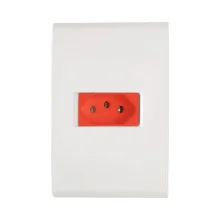 Conjunto 4x2 1Tomada 2P+T 20 A 250 V Branco e Vermelho Tramontina