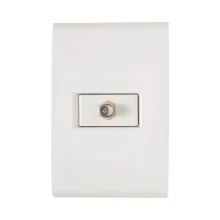 Conjunto 4x2 com 1 Tomada TV/SAT Coaxial Tramontina Liz Branco