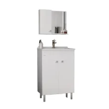 Conjunto para Banheiro Kit Econômico 60cm Branco com Pés FabriBam