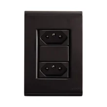 Conjunto Tomada Dupla 20A Grafite Liz Tramontina