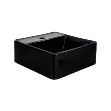 Cuba de Apoio Quadrada 35cm x 35cm Moby Preta Luzarte