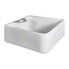 Cuba de Apoio Quadrada Branca 33X35 CM Brilhante Luzarte