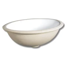 Cuba De Embutir Marmoreio Oval 40cm x 30cm M-02 Branco Luzarte