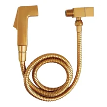 Ducha Higiênica De Banheiro Luxo Quadrada Metal Rose Gold Real/Delta