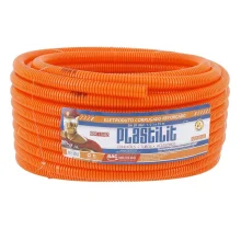 Eletroduto Conduíte Mangueira Corrugada 1Mm 25mt Laranja Plastilit