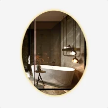 Espelho Oval Led Mr-97-80 N°5 Touch 3 Cores em 1 Pettra