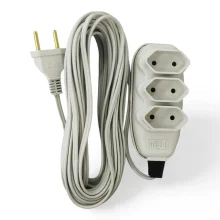 Extensão 2Polos Bipolar Paralelo 10A 250V 10 Metros Branca