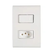 Interruptor 4X2 - 1 Simples + 1 Tomada 2P + T 20A 250V Tramontina