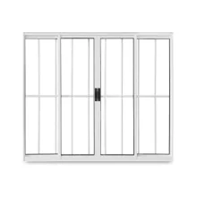 Janela Alumínio Branco Com Grade 4 Folhas 1.00x1.20 Reli