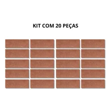 Kit 20 Peças Revestimento Element Terracota 7,5X25Cm Ceral