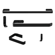 Kit Acessórios Banheiro 2916 Black Standard Supermetais