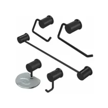 KIT BANHEIRO 5 PC LUXO BLACK-REAL