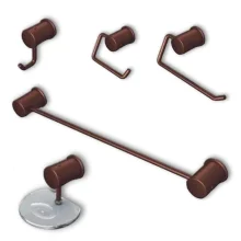 Kit Banheiro 5 Peç Luxo Corten Real Delta